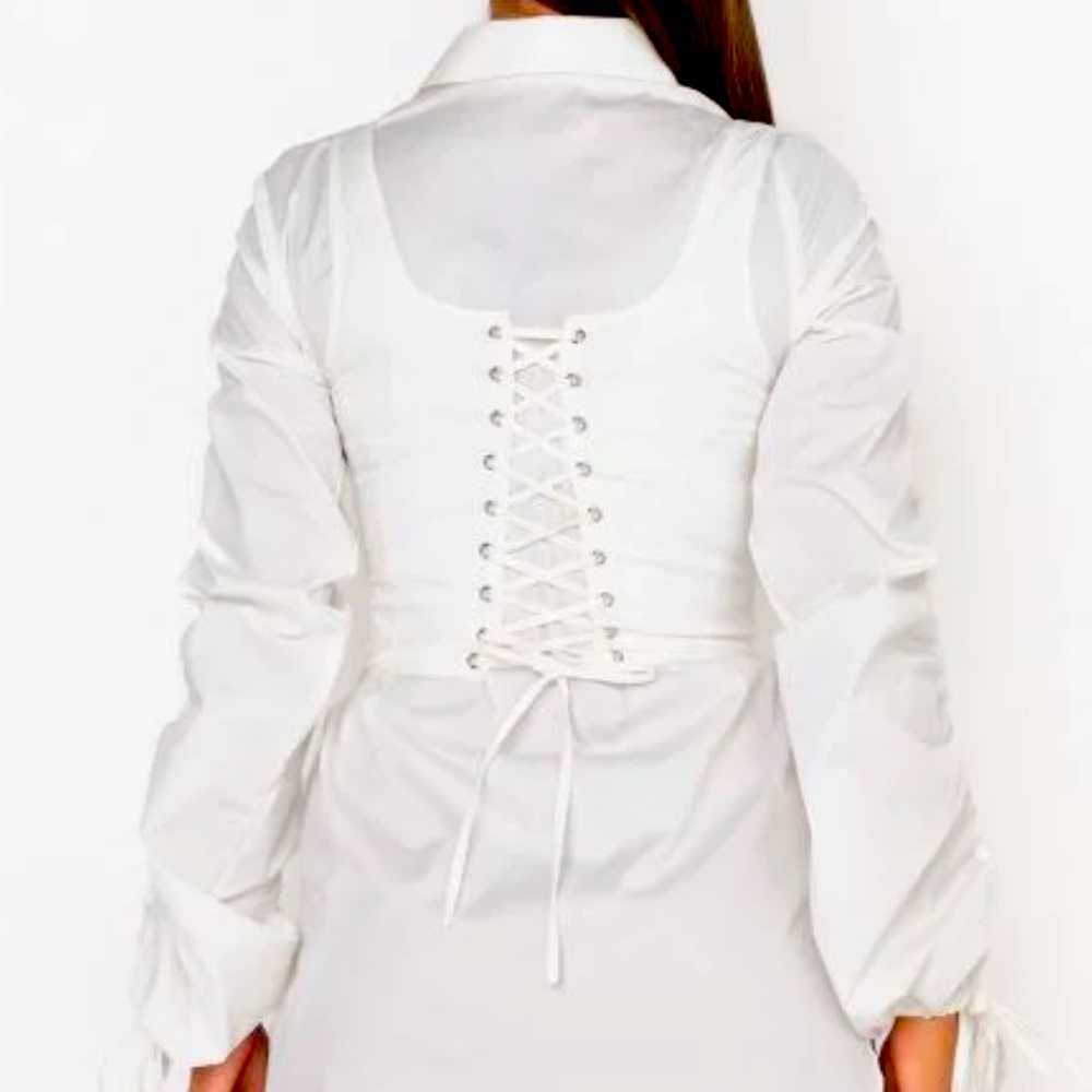 White corset top